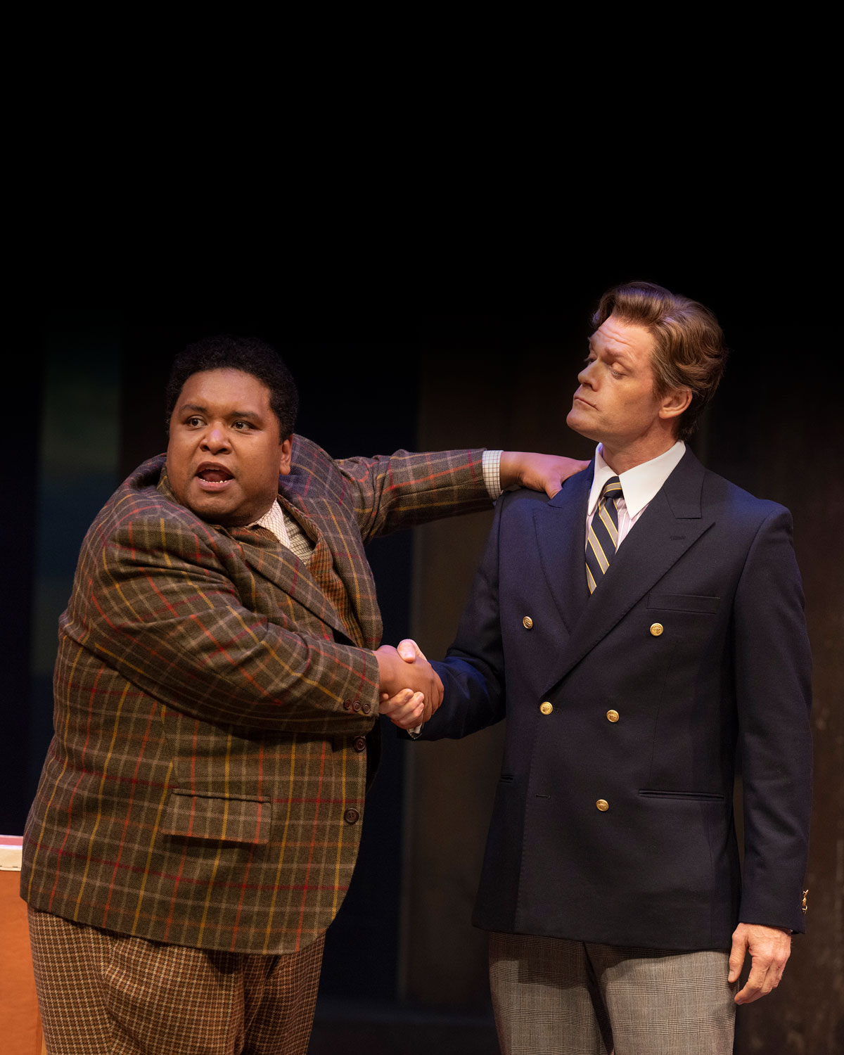Peter Fernandes and Martin Happer in One Man, Two Guvnors. Photo by David Cooper.
